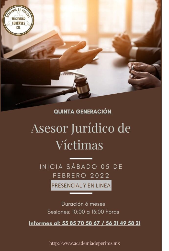 Flyer Diplomado Asesor Jurídico de Victimas - Febrero 2022